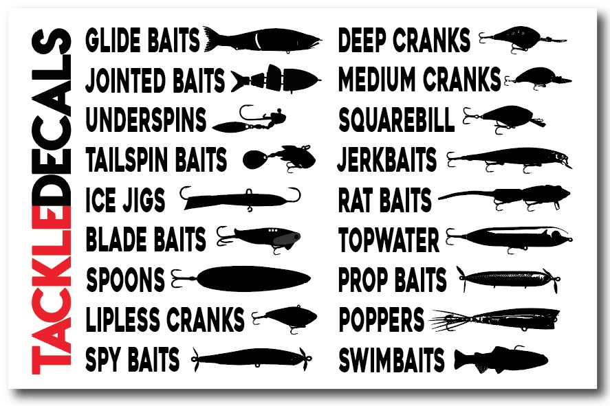 Tackle box labels by Tackle Decals 72 pack - Bass Fishing Edition - Tackle  Decals